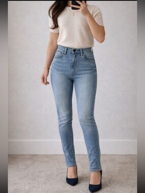 Denim X Alexander Wang Jeans Light Wash Skinny High Rise Women 29x32 USA